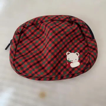 familiar 체크 무늬 파우치