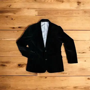 제트 블랙 벨벳 테일러드 자켓