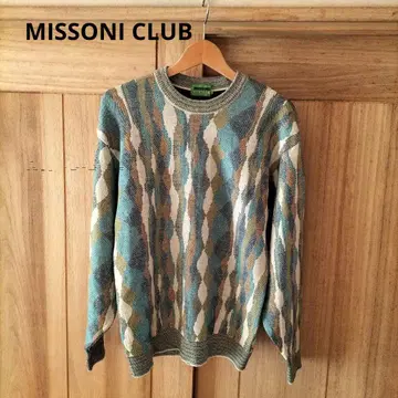 MISSONI CLUB 미쏘니클럽 남성용 올 패턴 니트 스웨터