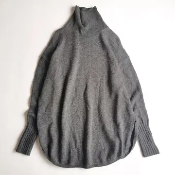 MARW 유나이티드 애로우즈 루즈 터틀넥 니트 캐시미어 혼방 그레이