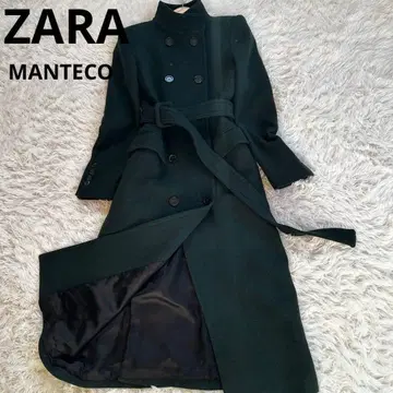 ZARA 롱 코트 MANTECO 스탠드 카라 벨트 포함 M~L 상당