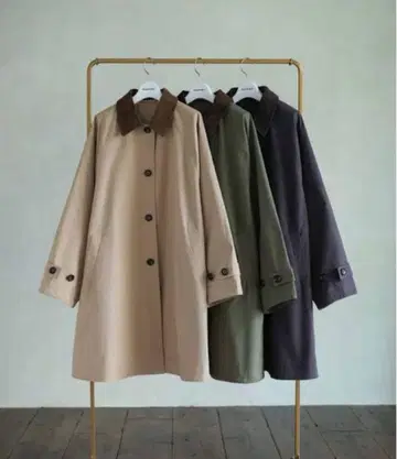 FASHIRU 코듀로이 칼라 스텐카라 코트 beige