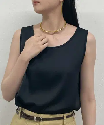 라운지 드레스 새틴 이너 탱크