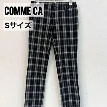 팬츠 체크 스트레이트 팬츠 스키니 팬츠 기모 겨울 화이트 블랙 S