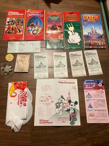 도쿄 디즈니랜드 팜플렛 세트 1983년~1999년 입장권 티켓