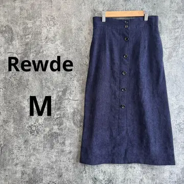 a3526 [Rewde] 코듀로이 롱 스커트 프론트 버튼 가을/겨울 M