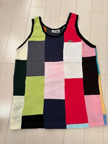 라코스테 패치워크 탱크탑 남성용 LACOSTE