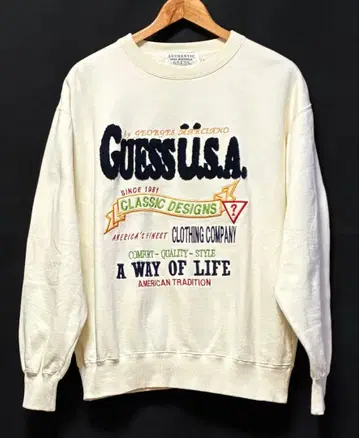 90s 빈티지 올드 게스 트레이닝복 한국제 자수 빈티지