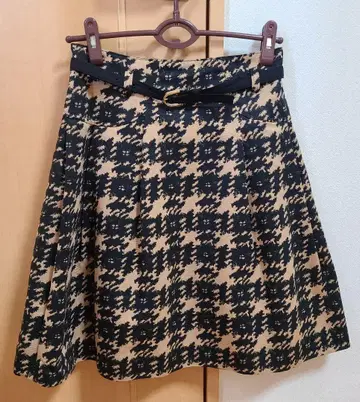 M'S GRACY 체크 무늬 플레어 스커트 38