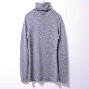 green label relaxing 터틀넥 리브 니트 그레이 M