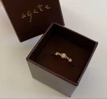 agete 아가트 K10 오팔 다이아몬드 반지 11호