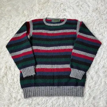 로렌스 J 스미스 셰틀랜드 니트 보더 스웨터 스코틀랜드제