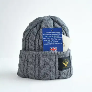 새상품 HIGHLAND 2000 남녀 공용 영국제 알파카 니트 모자