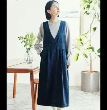 완판템 써니클라우드 전후 2way 데님 오버롤 스커트 M 원피스