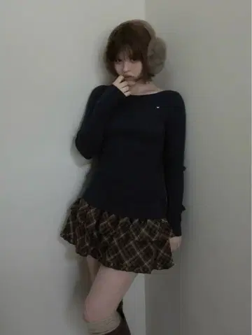 Nina check mini dress AM1591