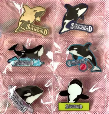 레어 카모가와 씨월드 랜덤 핀 배지 범고래 골드 컴플리트
