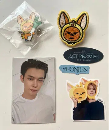 TXT YEONJUN 포토 카드 배지 스티커 세트 팬