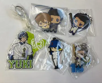 다이아의 A 러버 스트랩 키링 유키 테츠야 5점