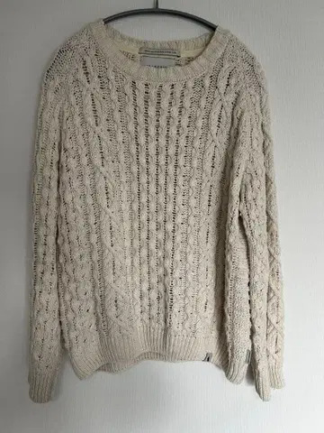 PEREGRINE 케이블 짜임 스웨터 M 아이보리 봄/여름