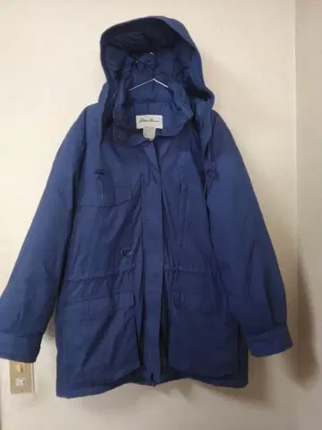 Eddie Bauer 스노우 라인 후드 다운 자켓 네이비