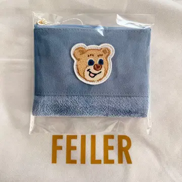 FEILER LOVERARY 곰 자수 파우치 올드 테디 페이러