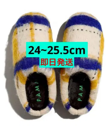 SUBU x PAMM '투명한 공기의 체크 니트' sandal