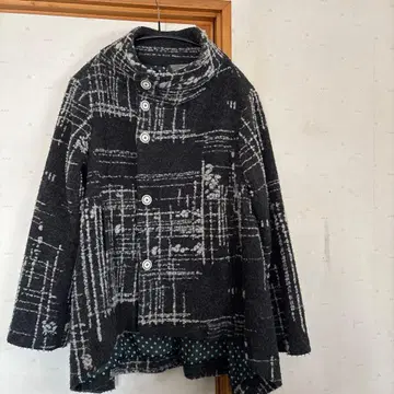 i mu의 울 체크 무늬 코트