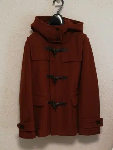 울 더플 코트 벽돌색