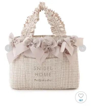 [완판템] SNIDEL HOME 트위드 리본 백