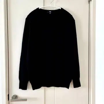 유니클로 캐시미어 100% 크루넥 스웨터 블랙 XL