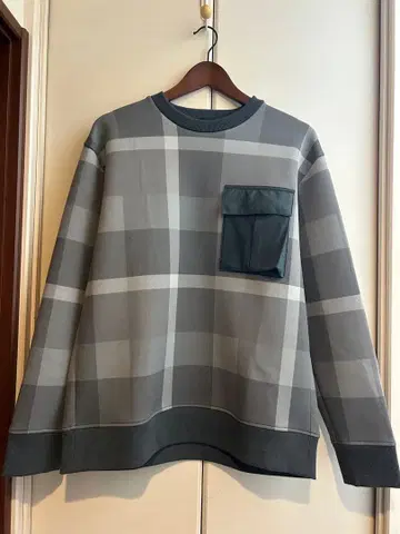 BLACK LABEL 체크 무늬 맨투맨 트레이닝복