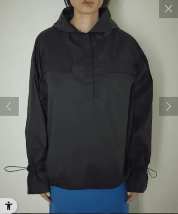 새상품 [ earthy_ ] 발수 시어 나일론 마운틴 파카 블랙