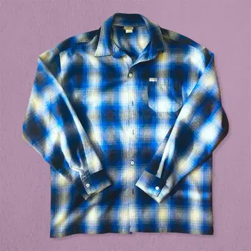 CalTop [ 블루 ] 체크 셔츠 XL