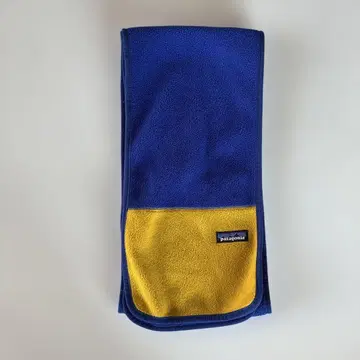 Patagonia 플리스 머플러 파랑과 옐로우 컬러