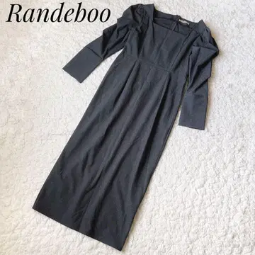 [ 새상품급 ] RANDEBOO 랑데부 스퀘어 넥 롱 원피스 그레이