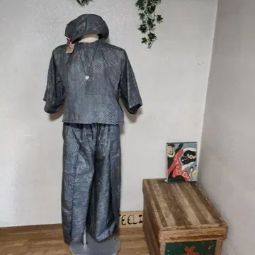 기모노 리메이크 증서 포함 수제 오시마 명주로 만든 랩 팬츠