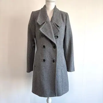 이탈리아제 그레이 여성용 코트