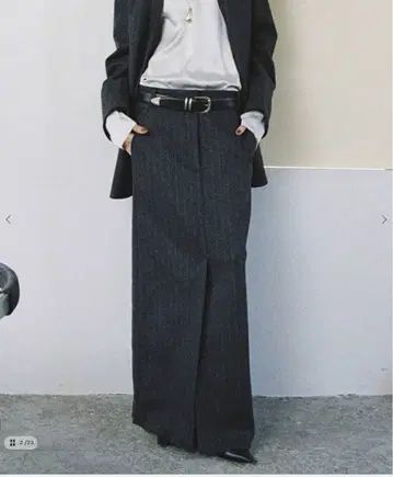 plage R'IAM 멜톤 스트라이프 스커트