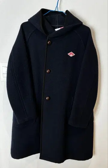 단톤 울 모사 코트/34/울/네이비