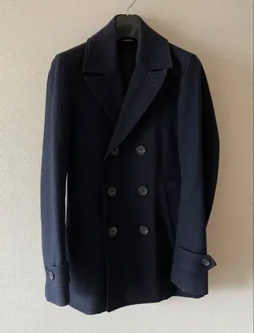 EDIFICE 피코트 멜톤 코트 네이비 46