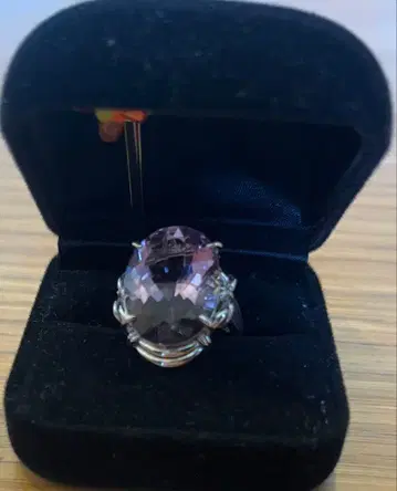 (미사용) 퍼플 오벌 컷 반지