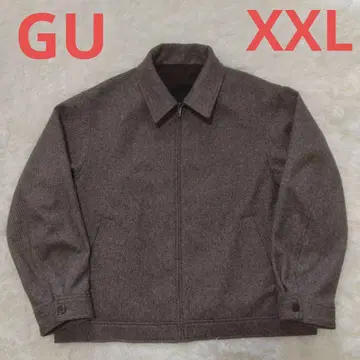 GU 코지 멜톤 집업 블루종 베이지 XXL