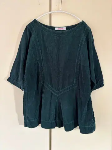 homspum 홈스펀 코듀로이 튜닉 상의 그린