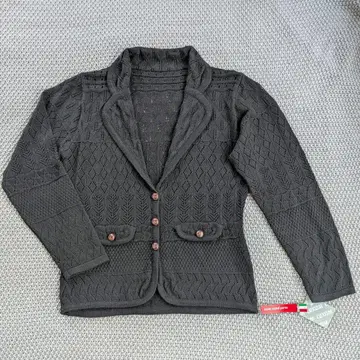 [ 미사용 ] LUXISM 자켓풍 블랙 뜨개질 가디건
