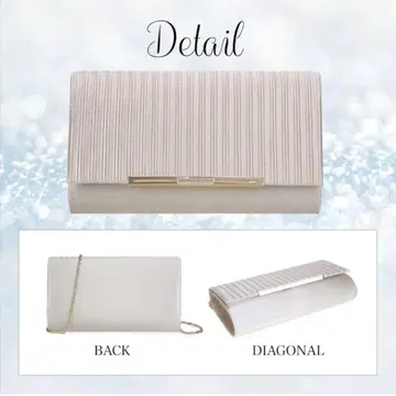 [ 미사용 새상품 ] 옅은 베이지색 파티 백 새틴 실크 3WAY 사양