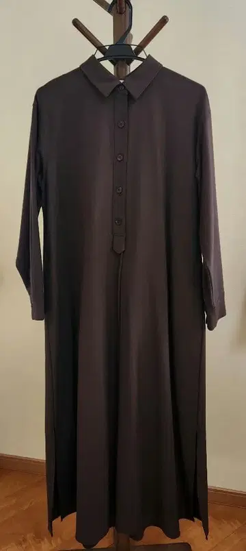 [ 미사용품 ] PLST 브라운 셔츠 원피스 M 사이즈 브라운