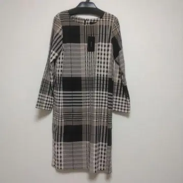 [ 미사용 정가 16000엔 ] ROSSO 체크 무늬 긴팔 원피스