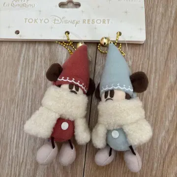 릴린린 크리스마스 디즈니 2025 봉제 인형 키링 2개 세트