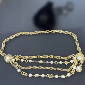 ROPE 골드 체인 펄 벨트