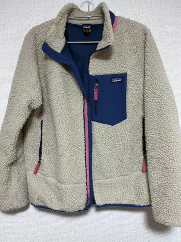 patagonia 플리스 자켓 XXL 베이지/네이비
